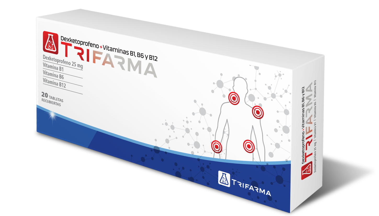 Dexketoprofeno + Complejo B - Analgésico vitaminado